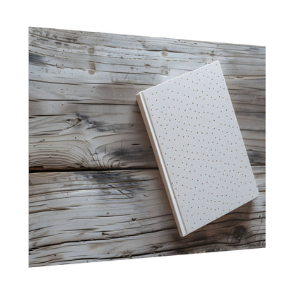 Minimalist Notebook with Embossed Dot Pattern: Unique Stationery Art - Poster