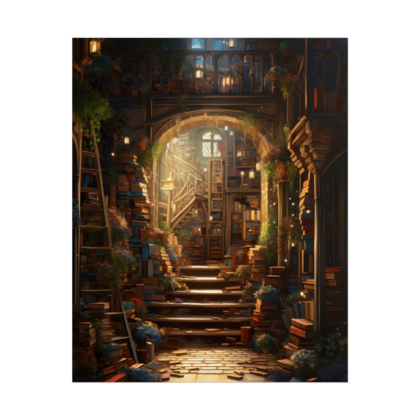 Magical Bookshop: Cozy Artwork of a Charming Bookshop - Poster