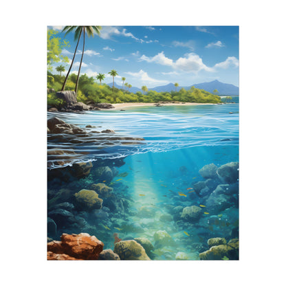 Tranquil Tropical Paradise: Relaxed Island Getaway Art - Poster
