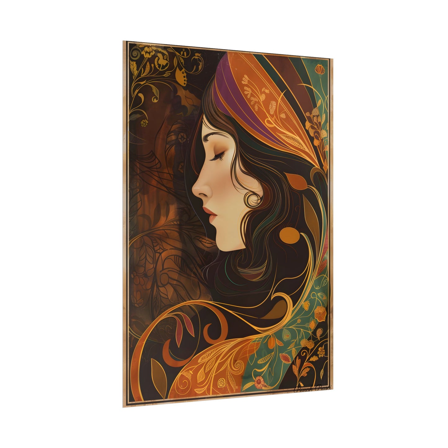 Vintage Art Nouveau Poster: Elegant Design - Poster