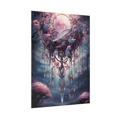 Surreal Landscape: Serene Tree in Vast Sky - Poster