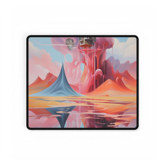 Surreal Dreamscape: Fantastical Landscape Art - Desk Mat