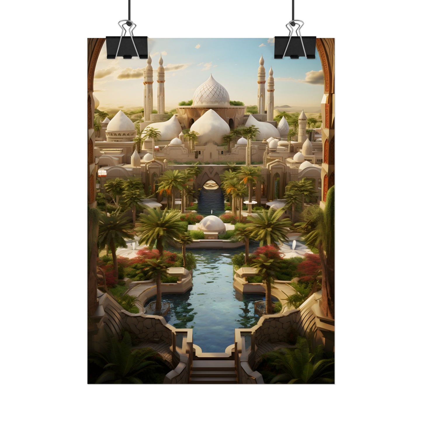 Desert Oasis Dreams: Arabian Nights-Inspired Artwork - Poster