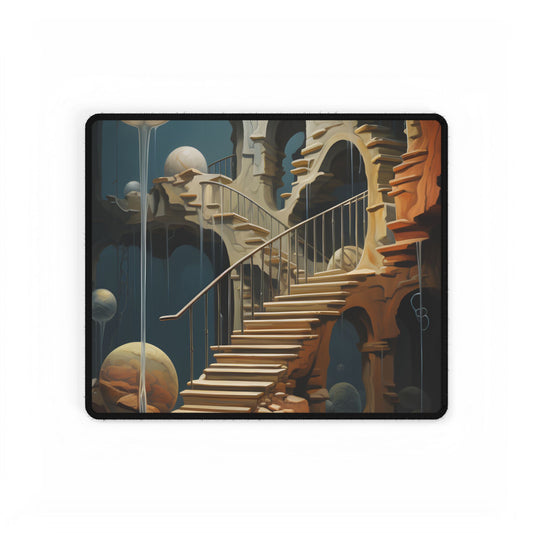 Person in Urban Oasis: Outdoors Artwork - Desk Mat