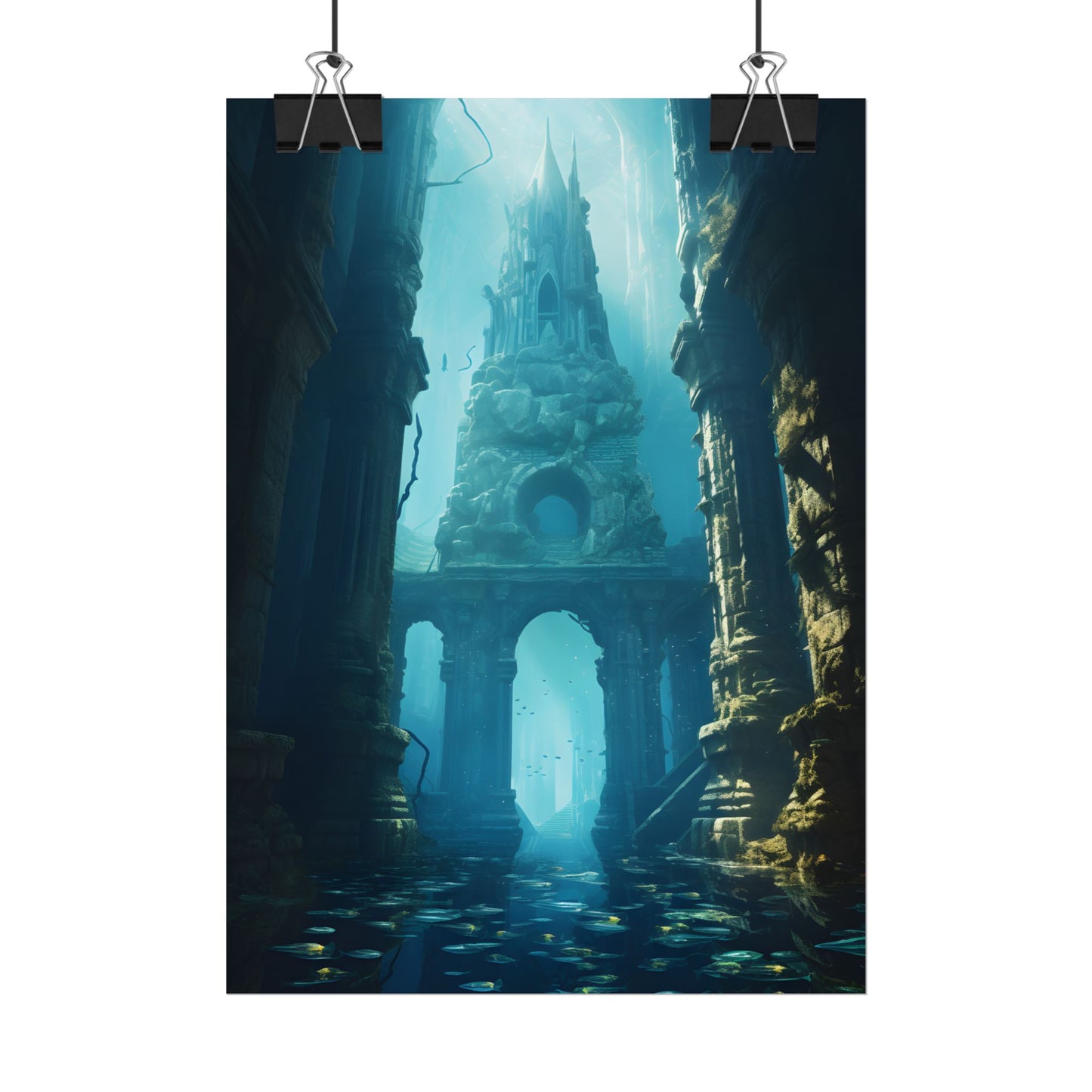 Lost Underwater Civilization: Ancient City Artwork - Poster