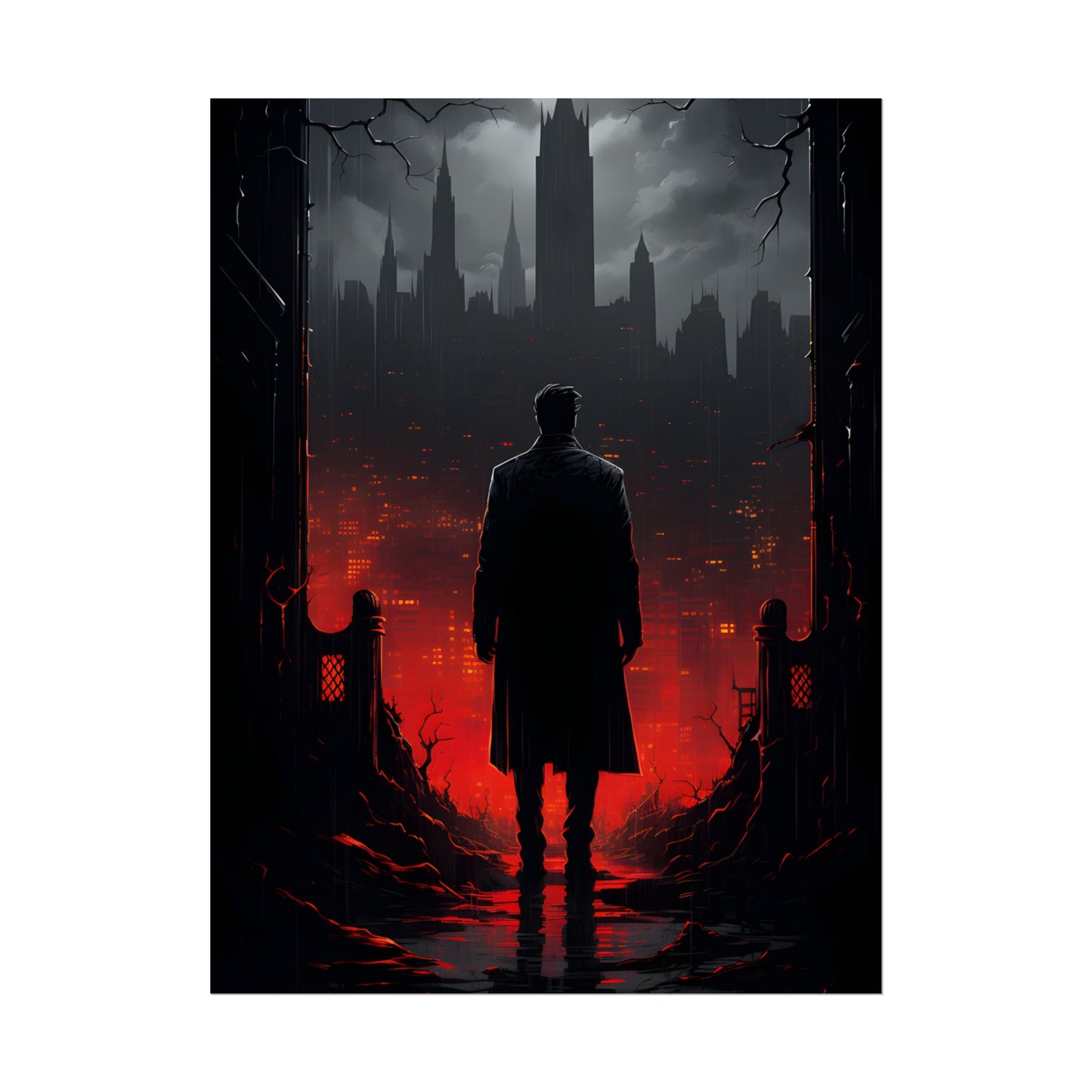 Urban Fantasy Detective: City Streets Mystery Artwork - Poster
