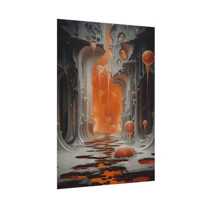 Surreal Fantasy: Tears in Reality with Portals Digital Art - Poster