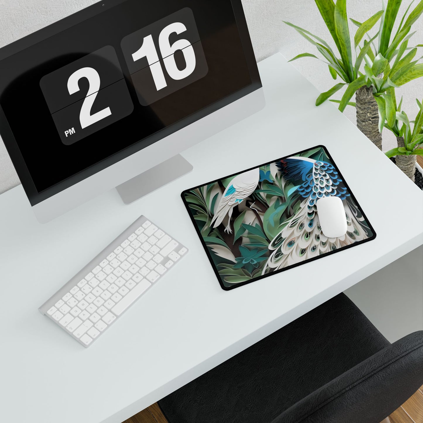 Vibrant American Rock Landscape: Serene Scene with Clear Skies - Desk Mat