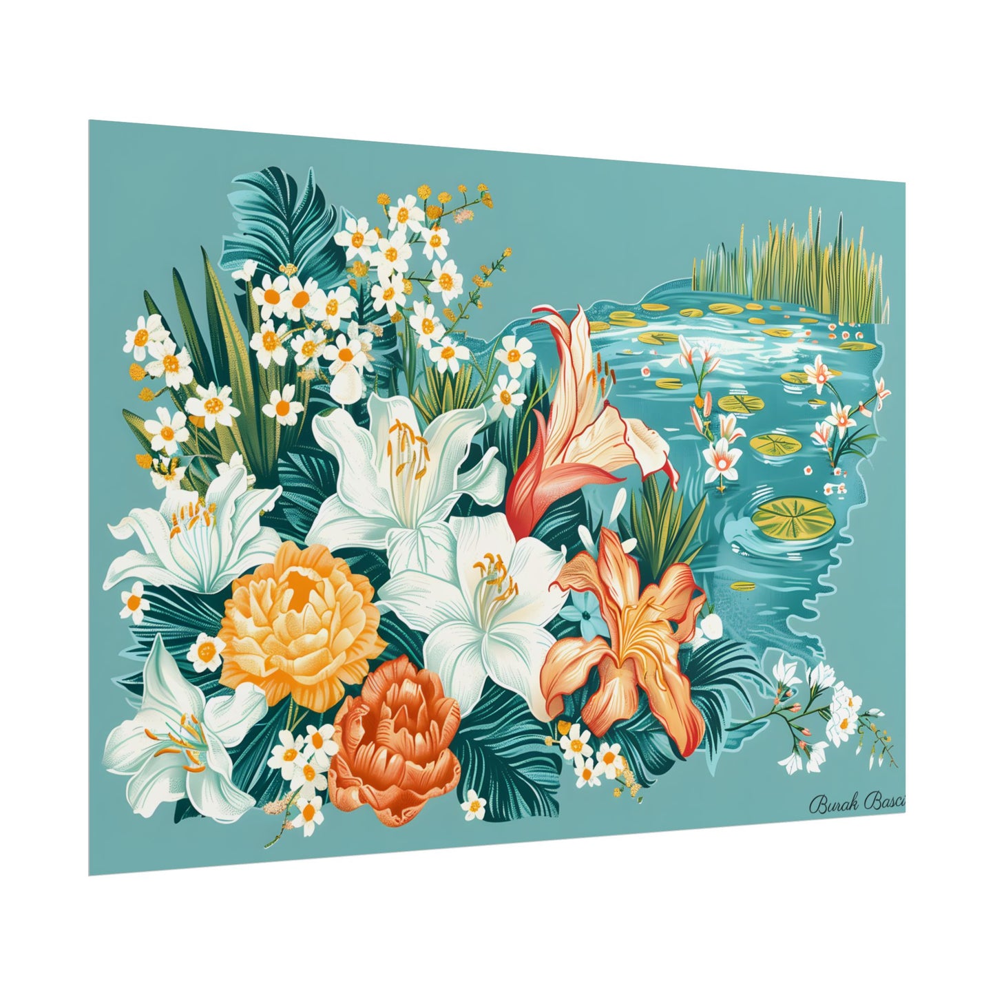 Vibrant Florida State Map: Colorful Artwork - Poster