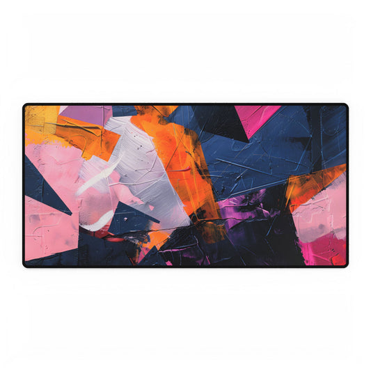 Vibrant Colors: Abstract Artistic Movement - Unique Perspective - Desk Mat