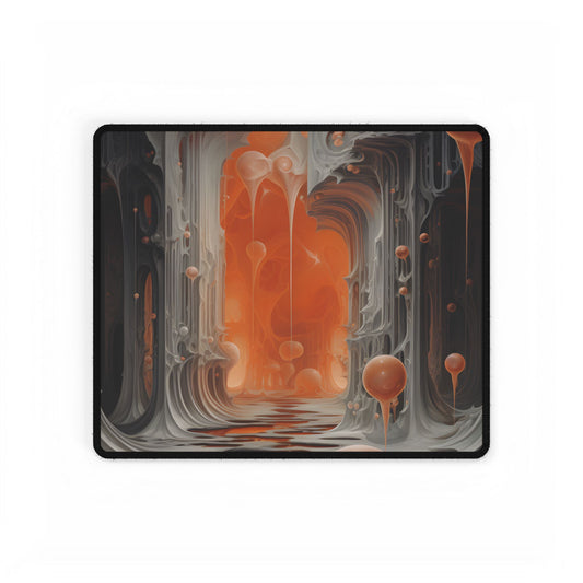 Surreal Fantasy: Tears in Reality with Portals Digital Art - Desk Mat