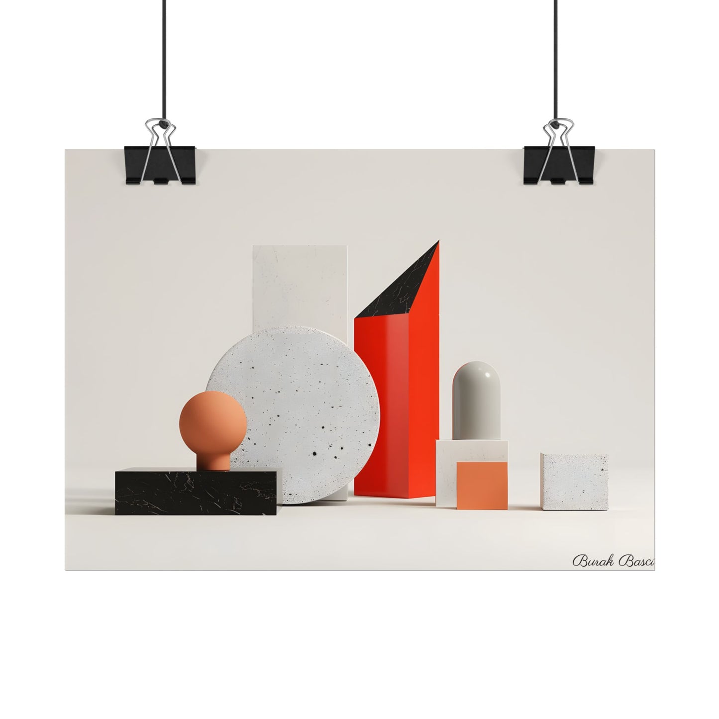 Minimalist Geometric Design: Modern Accessory Artwork - Poster