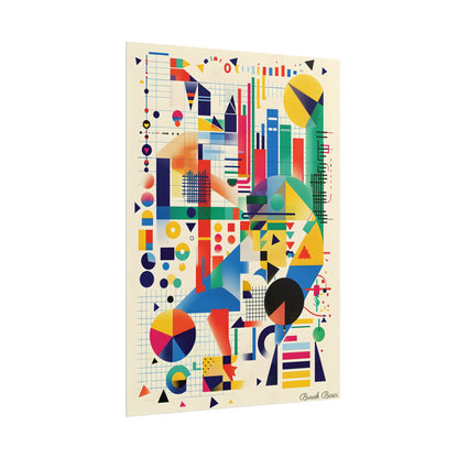 Colorful Educational Artwork: Statistical Illustration - Poster