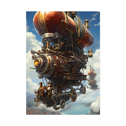 Steam Powered Sky-Liner Thrill Ride: Steampunk Race on Colum - Poster