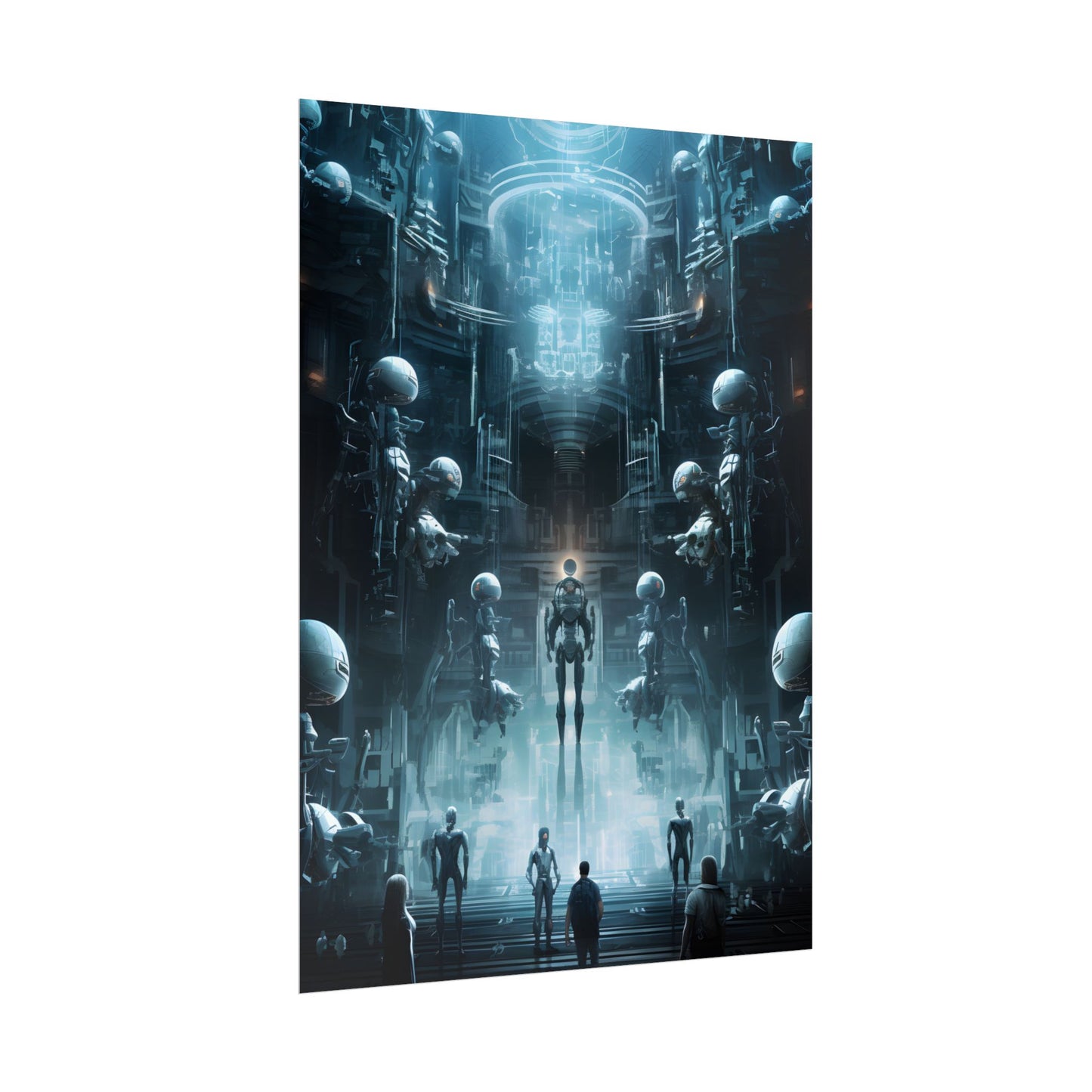 Robotic Orchestra: Minimalist Auditorium Scene - Poster