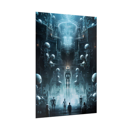 Robotic Orchestra: Minimalist Auditorium Scene - Poster