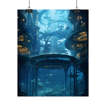 Advanced Underwater City: Visionary Metropol in the Future - Poster