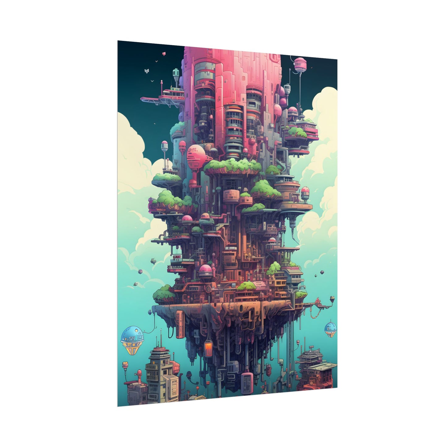 Gamified Pixelated Cyber-Pets: Colorful Digital Art - Poster