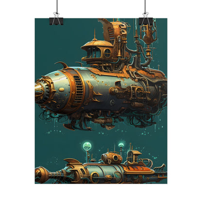 Steampunk Undersea Adventure: Captain Nemos' Submarine Odyssey - Poster