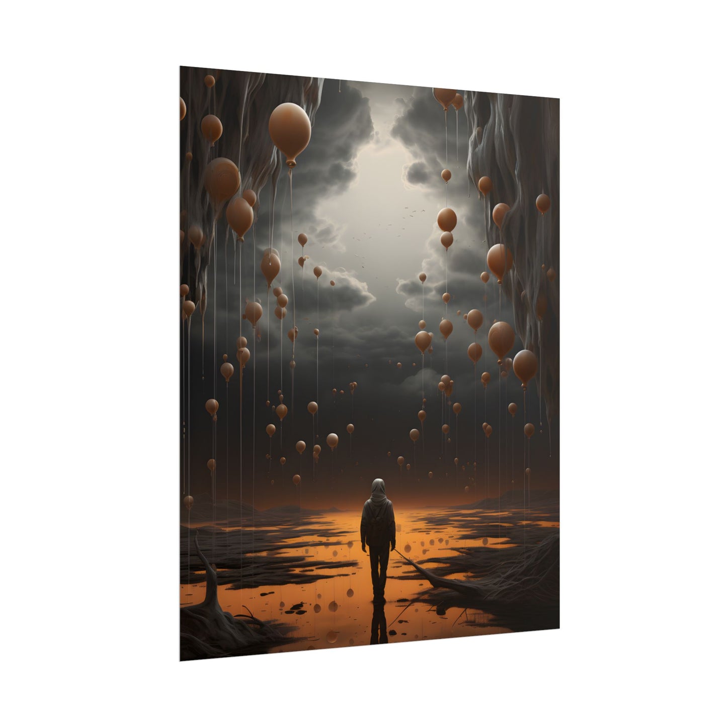 Freedom in Nature: Casual Outdoor Portrait - Poster