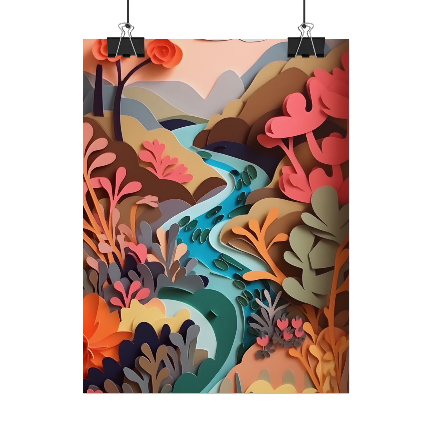 Eye-Catching American Landscape: Paper Quilling Art - Poster