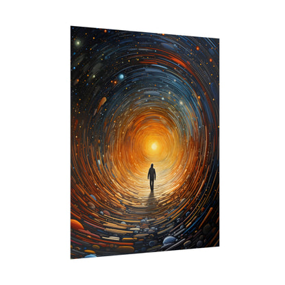 Space-Time Explorer: Intergalactic Adventure Digital Art - Poster