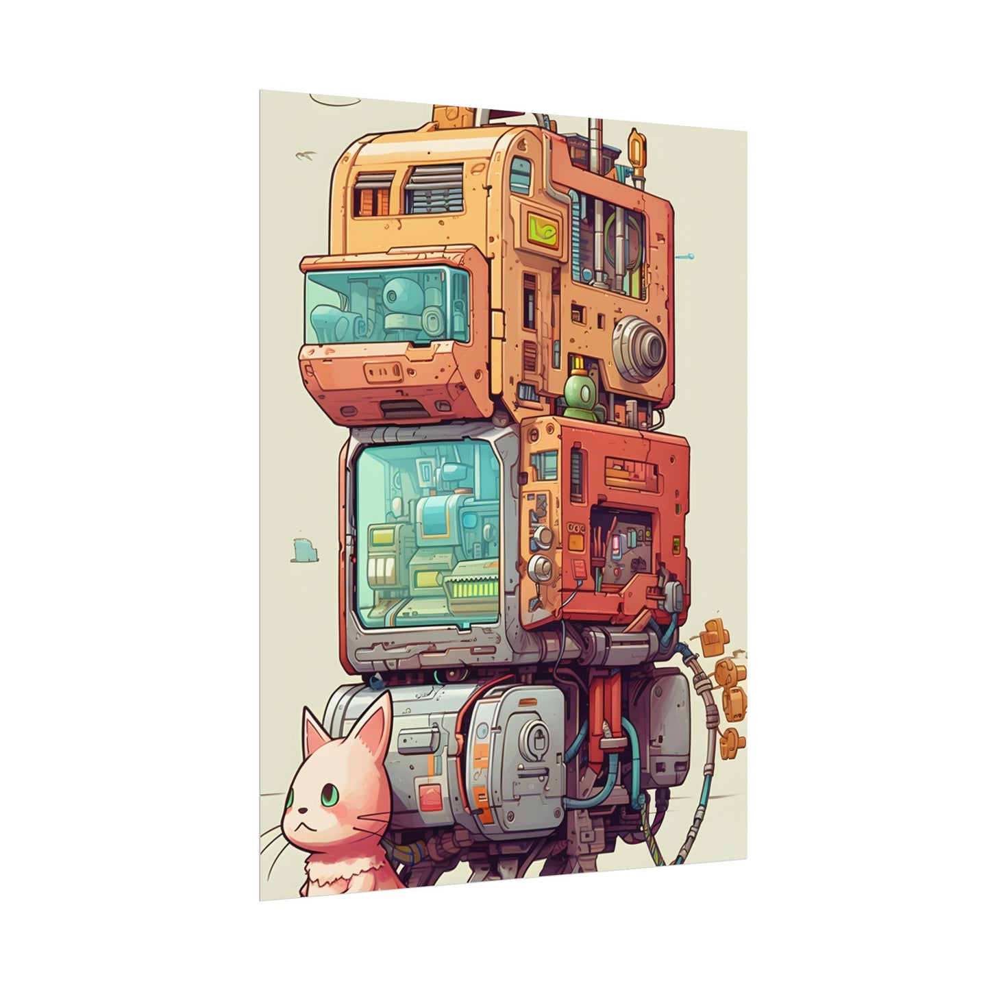 Pixel Perfect Cyber-Pet: Whimsical Gamified Art - Poster
