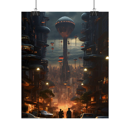 Dystopian Utopia: Perfect Urban Landscape Artwork - Poster