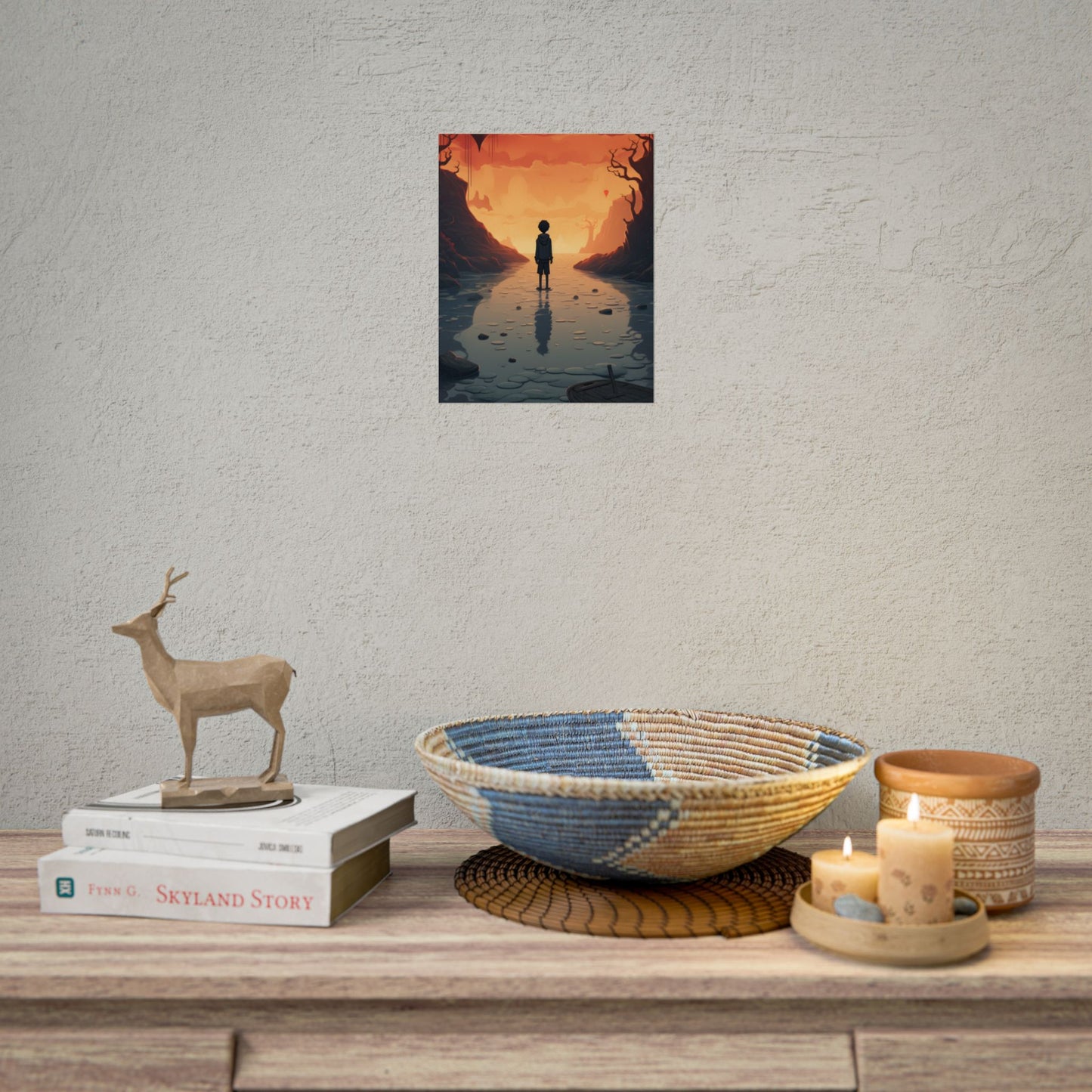 Outdoor Encounter: Two Friends in Nature - Artwork - Poster