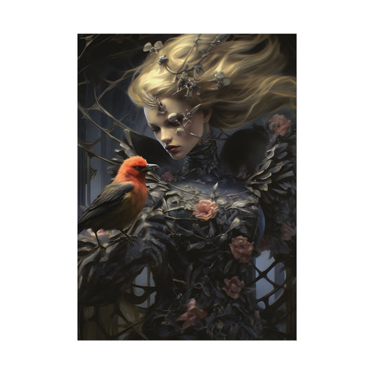 Majestic Songbird: Tranquil Nature Artwork - Poster