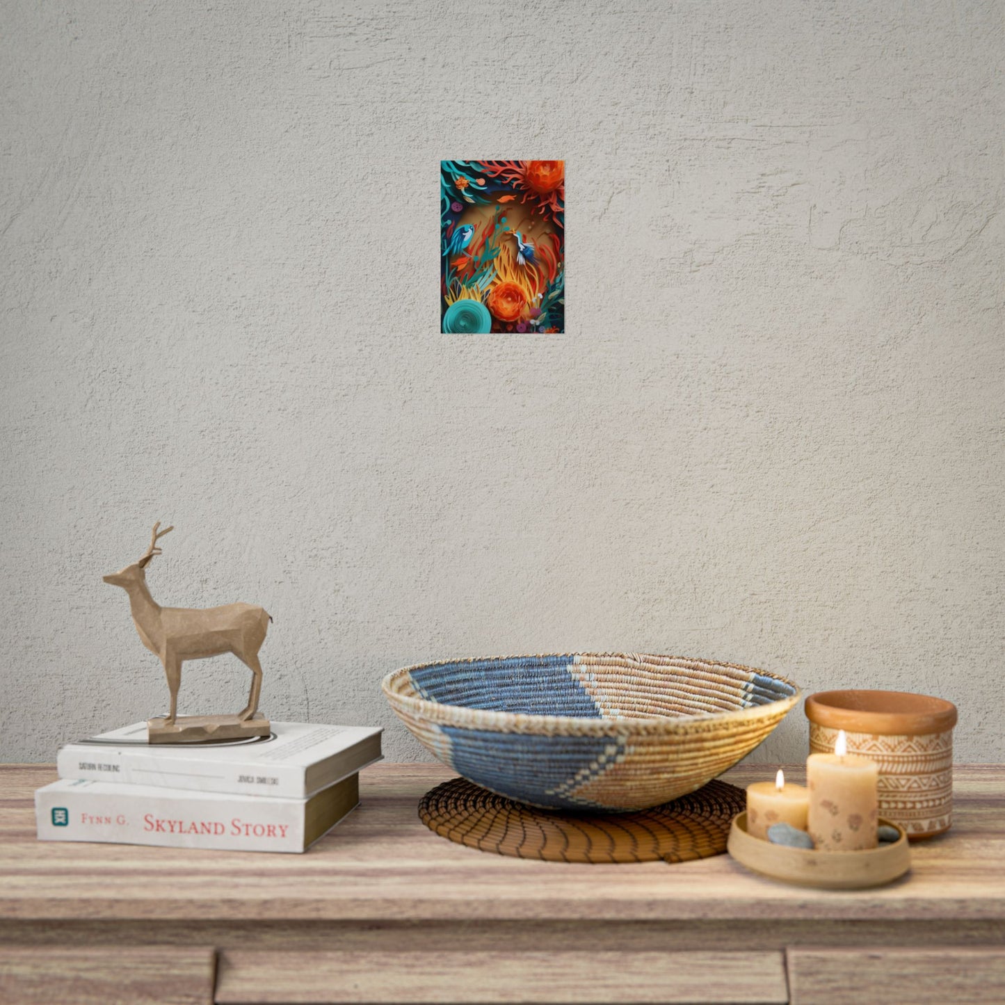 Eye-Catching Paper Quilling Indian Landscape Artwork - Poster