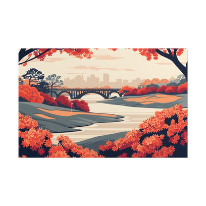 Retro Golf Course Illustration: Classic Greens - Poster