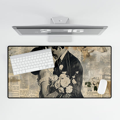 Vintage Romantic Couples: Whispers from the Past - Desk Mat