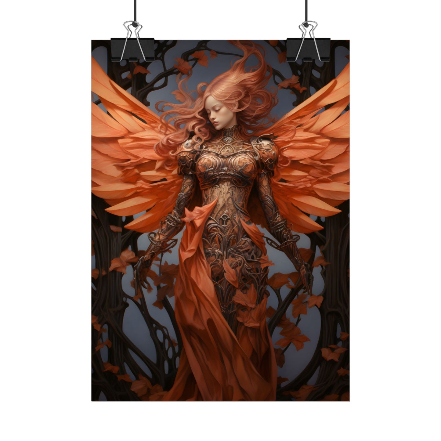 Songbird Guardian: Vibrant Nature Digital Artwork - Poster