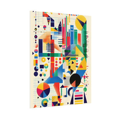 Colorful Educational Artwork: Statistical Illustration - Poster