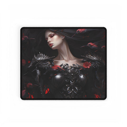 Enigmatic Songbird: Nature's Guardian Art - Desk Mat