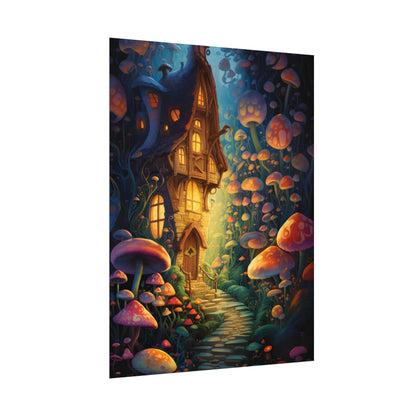 Enchanted Forest Whimsy: Vibrant Fairy Tale Artwork - Poster