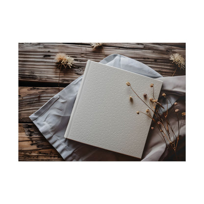 Minimalist Notebook with Embossed Dot Pattern - Poster