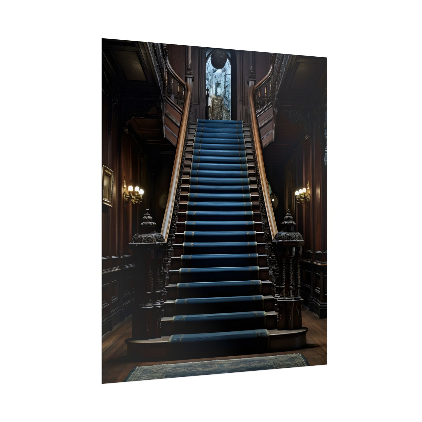 Haunted Gothic Mansion: Spooky Victorian Atmosphere Artwork - Poster