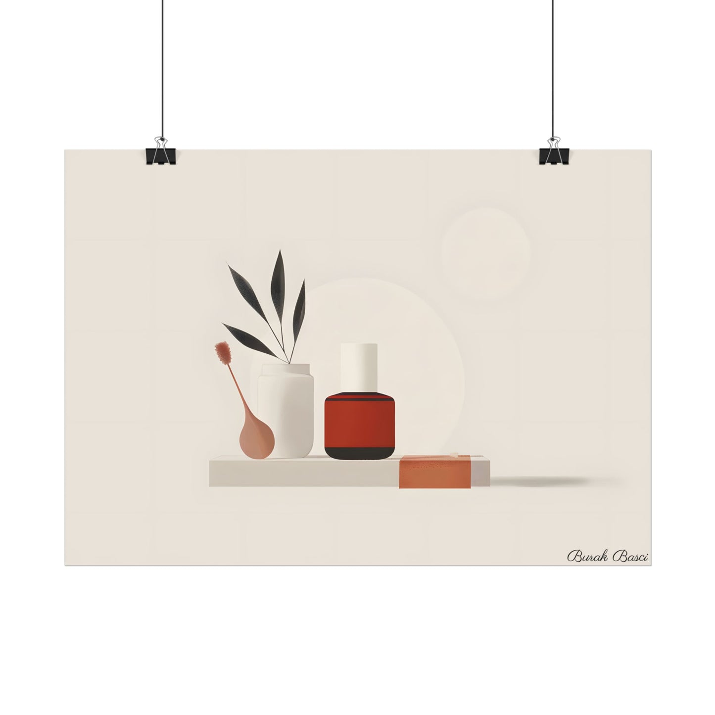 Minimalist Electronic Device: Bold Modern Art Illustration - Poster