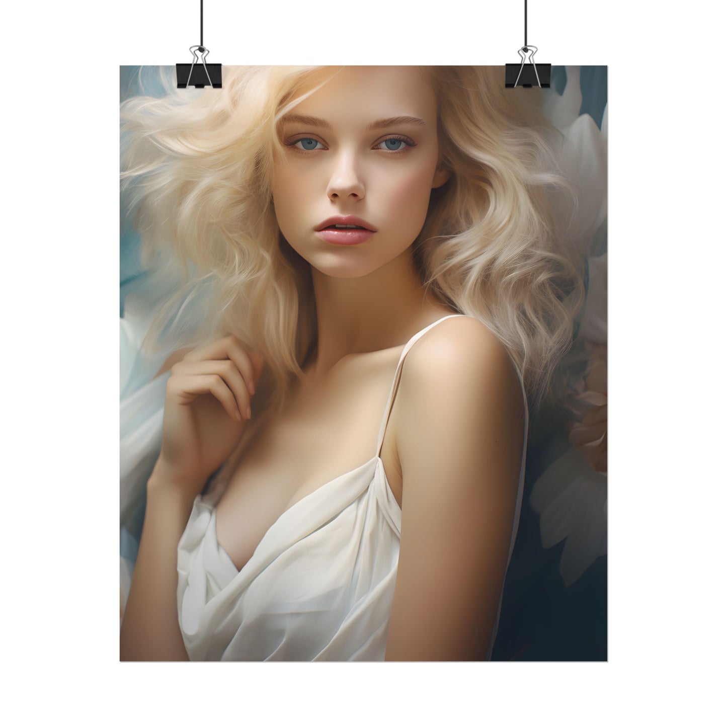 Modern Blonde Portrait: Unvarnished Natural Beauty - Poster