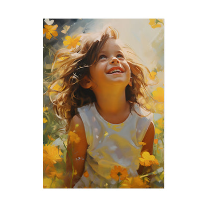 Childhood Innocence Portrait: A Candid Moment - Poster