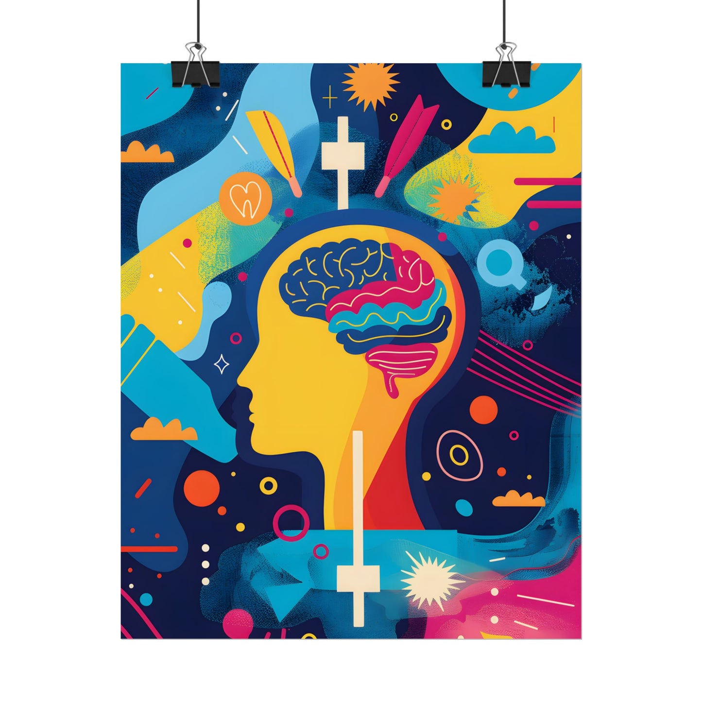Vibrant Growth Mindset: Inspirational Quote on a Colorful Background - Poster