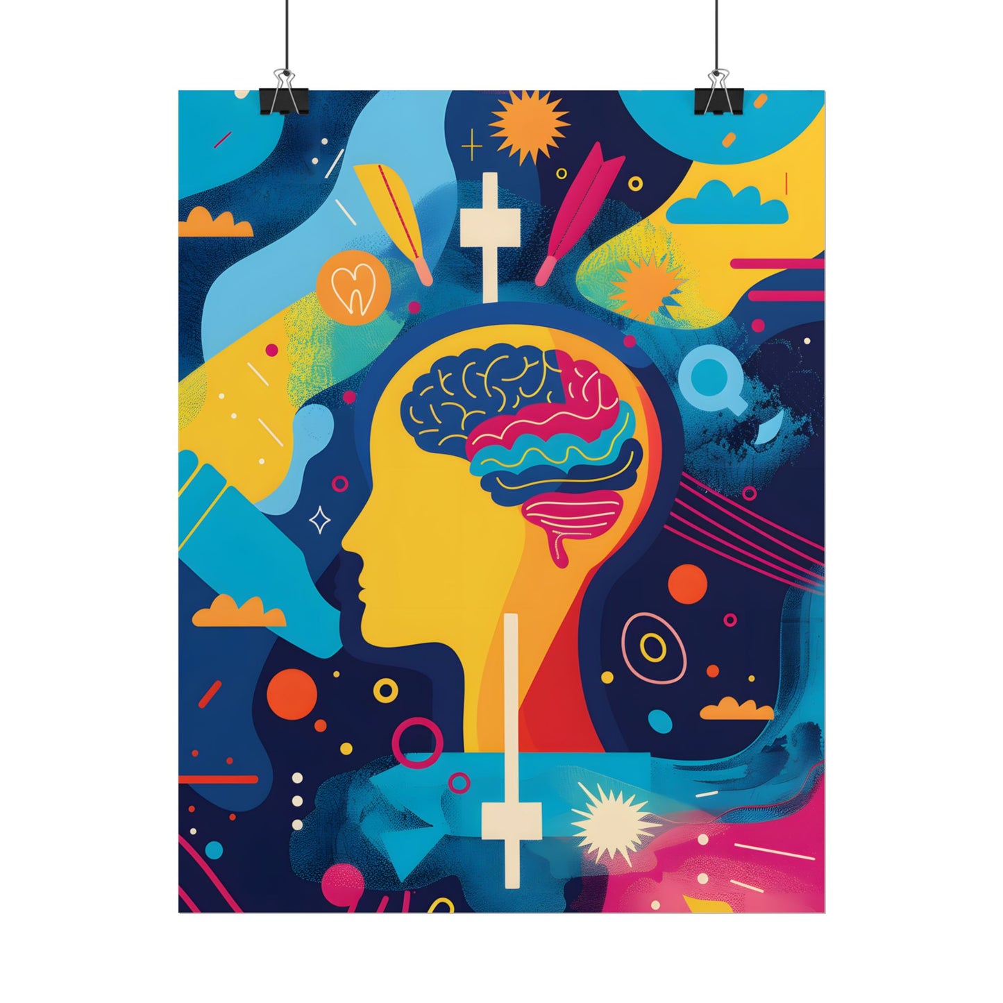 Vibrant Growth Mindset: Inspirational Quote on a Colorful Background - Poster