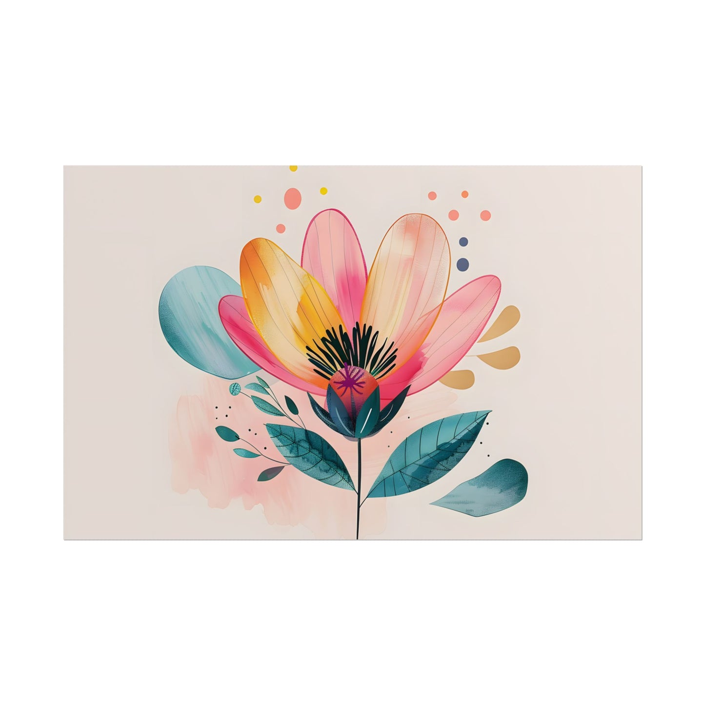 Blooming Whimsy: Growth in Full Bloom - Poster