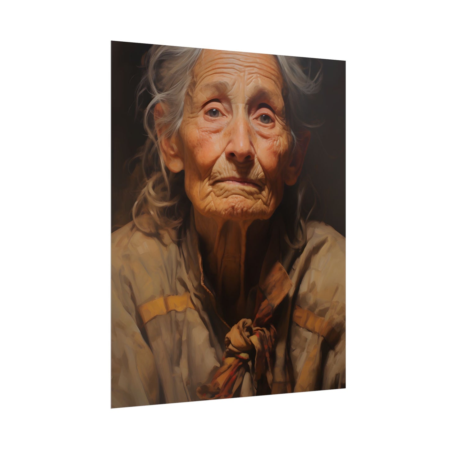 Wisdom of Age: Portrait of an Elderly Person - Poster