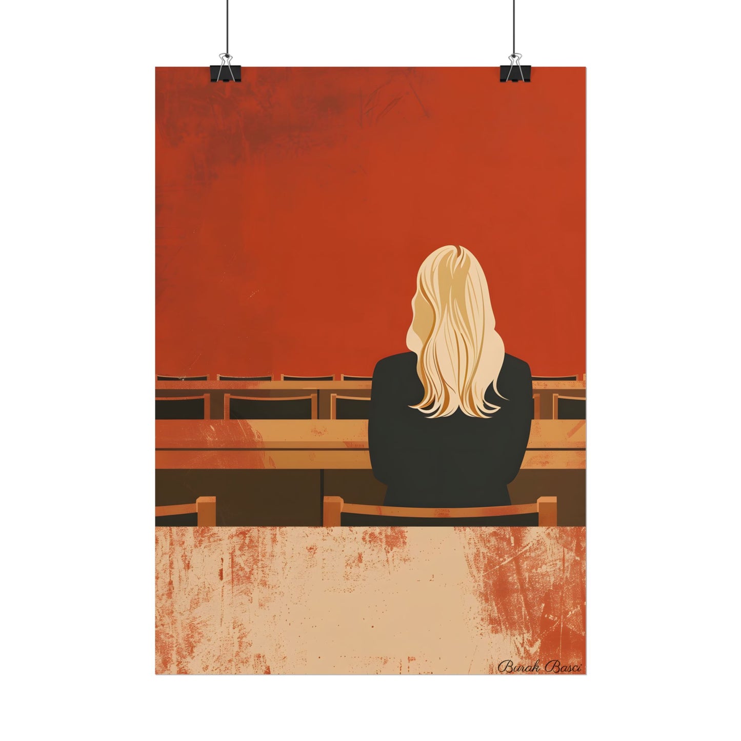 Minimalist Portrait: Blonde Woman in 20[4] Batch Poster Art - Poster