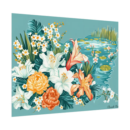 Vibrant Florida State Map: Colorful Artwork - Poster