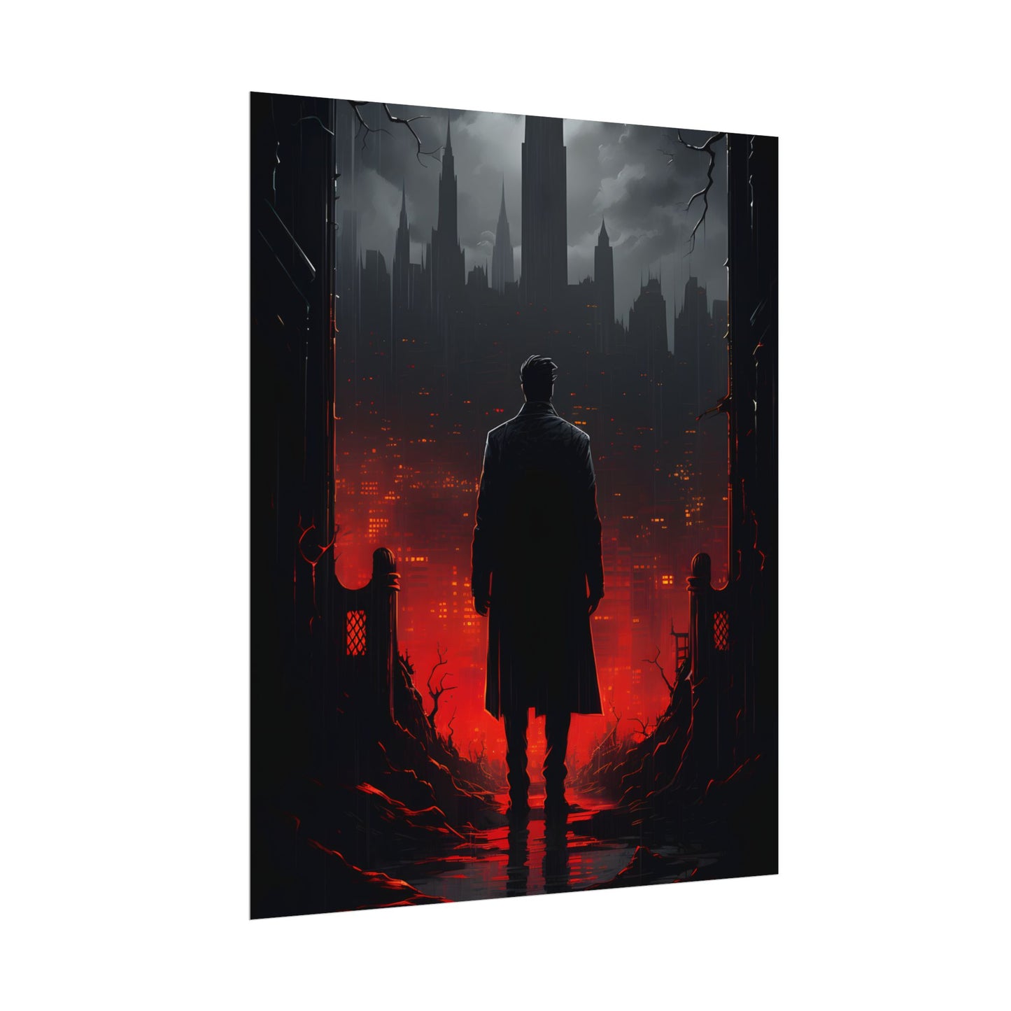 Urban Fantasy Detective: City Streets Mystery Artwork - Poster