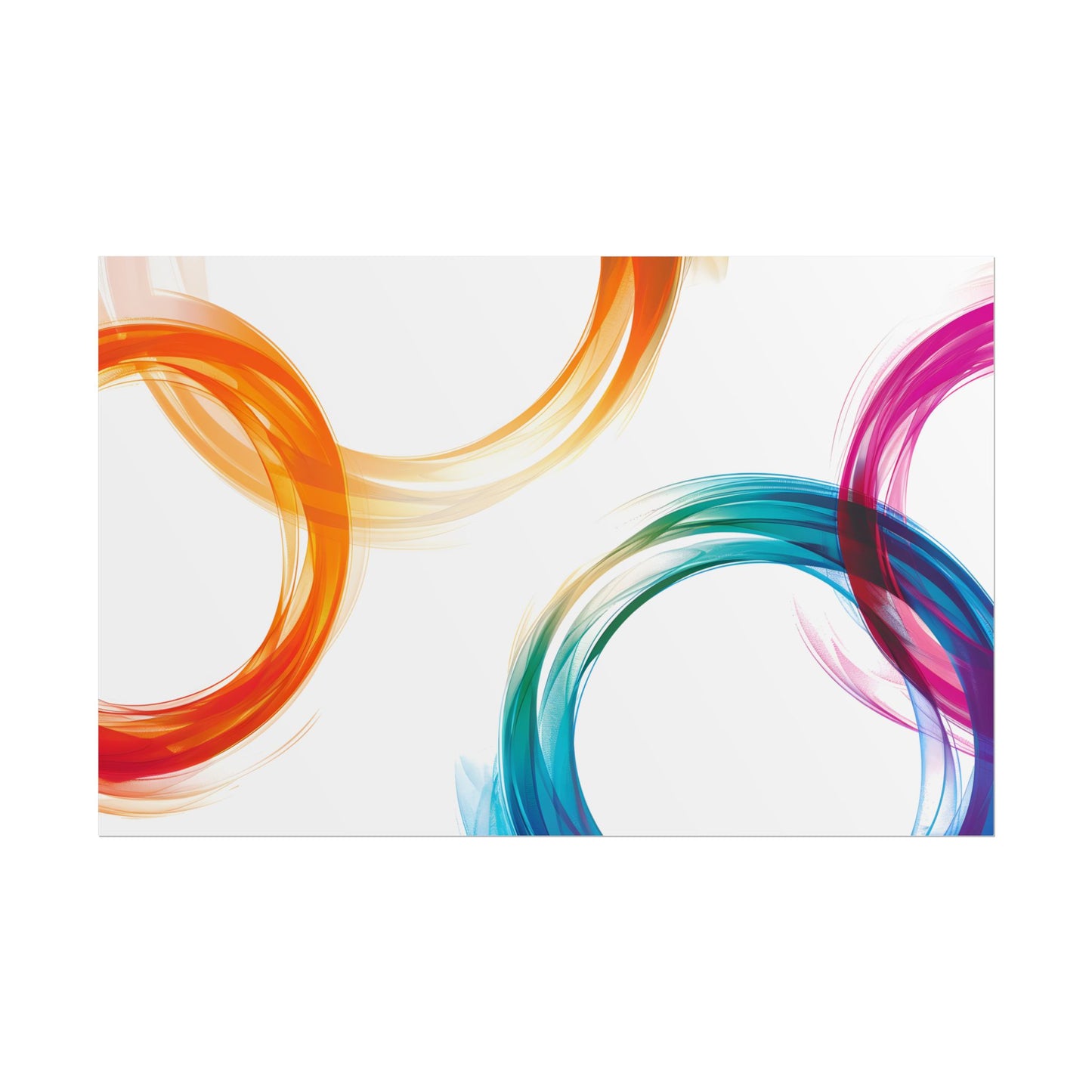 Swirling Abstract Colors: Vibrant Digital Artwork - Poster